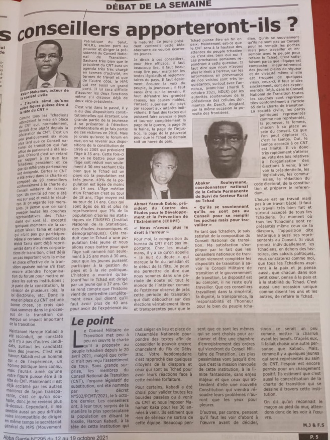 Transition au Tchad : 