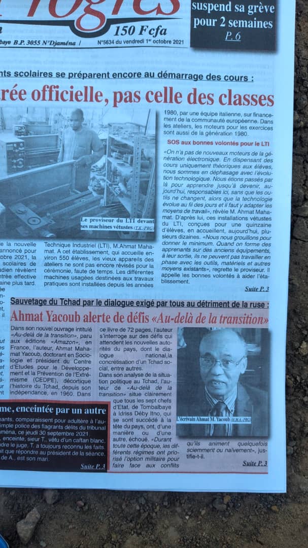 Tchad : Dr. Ahmat Yacoub alerte des défis au-delà de la transition