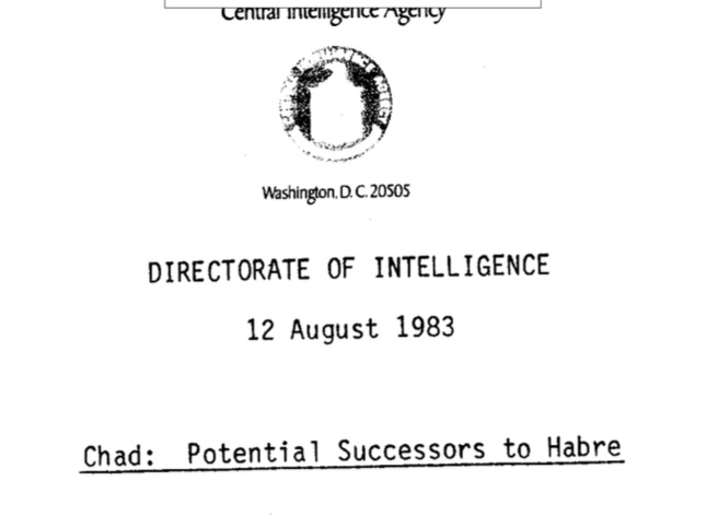 La CIA cherchait le "potentiel successeur de Habré", sept ans avant son éviction du pouvoir