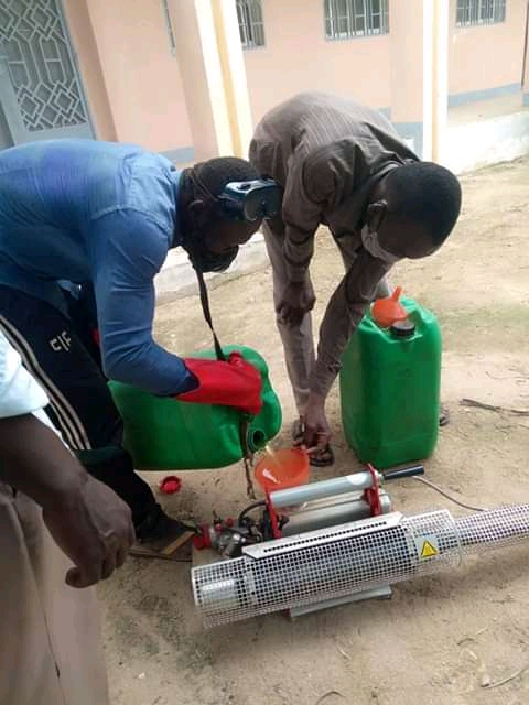 Tchad : les salles de classe ont été pulvérisées à Abéché pour la reprise des cours. © Abba Issa/Alwihda Info