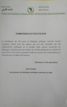 La position de l’ABACO sur la convocation au Comité préparatoire du Dialogue national en RDC