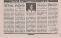 INTERVIEW KOKO Cinq questions INTERVIEW KOKO Cinq questions