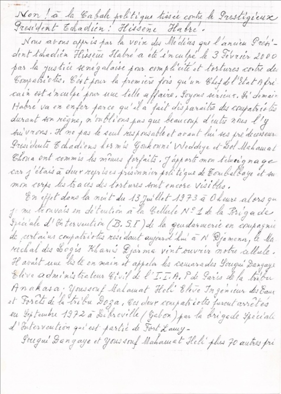 TCHAD/Affaire Habré : Les vérités de NGarondé Djarma Part. 1 TCHAD/Affaire Habré : Les vérités de NGarondé Djarma Part. 1