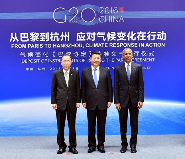  China and US ratify Paris climate pact