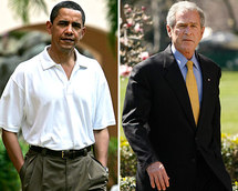 Bush promet à Obama une coopération complète pendant la transition Bush promet à Obama une coopération complète pendant la transition