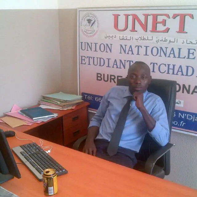 Le président de bureau Nationale de l'UNET (Union Nationale des Etudiants Tchadiens), Richard Guelem.