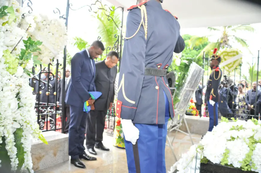 Recueillement de Denis Sassou N'Guesso sur la tombe de sa fille