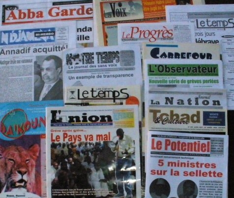 Des journaux de la presse tchadienne. Crédits photo : © journaldutchad.com Des journaux de la presse tchadienne. Crédits photo : © journaldutchad.com