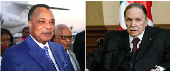 Sassou et Bouteflika (photo Huftpost Algérie)
