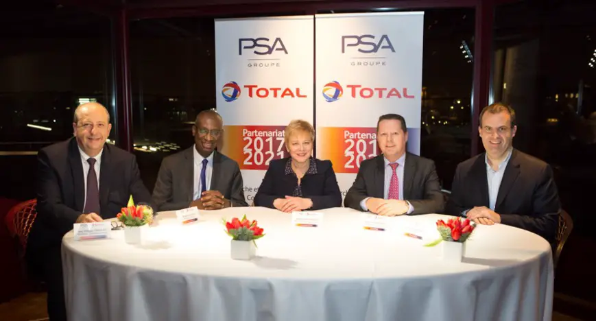 From the left to the right:  Jean-Philippe Imparato (CEO Automobiles Peugeot), Momar Nguer (President  Marketing and Services) Linda Jackson (CEO Automobiles Citroën), Yannick Bezard (Executive Vice President, Director Purchasing, PSA Group) Yves Bonnefont (CEO DS Automobiles). Photo : Clémentine Béjat (Objectif Images).