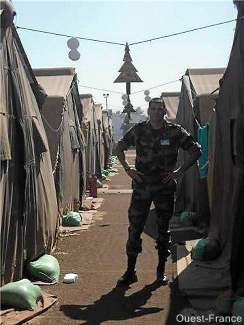 Le brigadier-chef, Jean-Noël David, à N'jamena (Tchad).