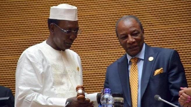 Idriss Déby (gauche) et Alpha Condé (droite). Crédits photo : Sources