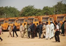 Des representants de l'Êtat avec le Président Idriss Déby, le ministre de l’intérieur & Le Maire de N'Djamena