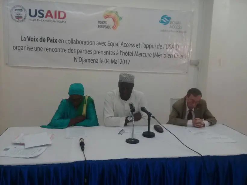 La "Voix de la Paix", en collaboration avec Equal Acces et l’appui de l’USAID, organise, depuis, ce jeudi 4 mai 2017, à l’Hôtel Mercure de N’Djamena, une rencontre des parties prenantes. Alwihda Info