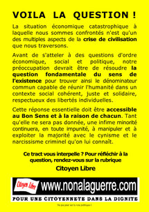 VOILA LA QUESTION ! VOILA LA QUESTION !