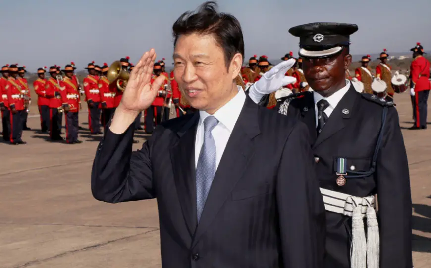 Vice President of China Dr Li Yuanchao visits Zambia. AFP