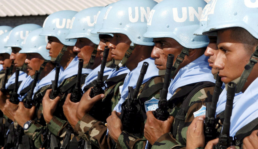 Des soldats de la force onusienne, MINUSCA. Crédits : Sources