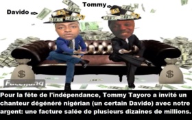 Avec la complicité de la présidente Khadra Haid, l'ivoirien Tommy Tayoro a fait un gros caca sur le drapeau national djiboutien Avec la complicité de la présidente Khadra Haid, l'ivoirien Tommy Tayoro a fait un gros caca sur le drapeau national djiboutien
