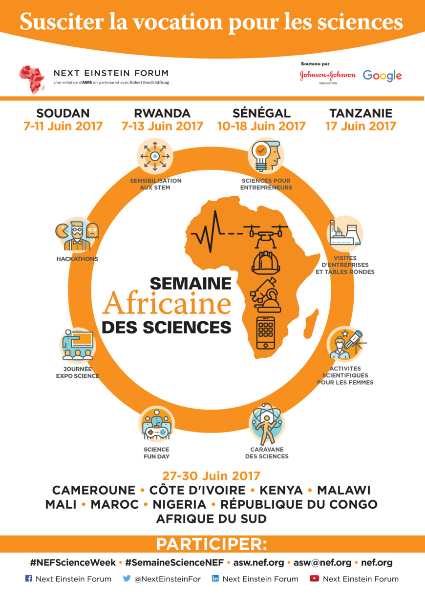 Le Next Einstein Forum lance la toute première Semaine Africaine des Sciences Le Next Einstein Forum lance la toute première Semaine Africaine des Sciences