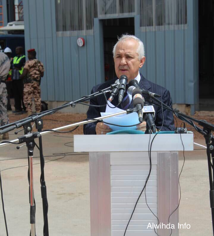 Le président Directeur général du Groupe Cimaf, Anas Sefrioui lors de l'inauguration, ce lundi 12 juin, de la nouvelle cimenterie de Lamadji. Alwihda Info