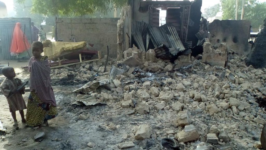 Des dégâts au Nigeria après un attentat. Illustration. Photo : Sources