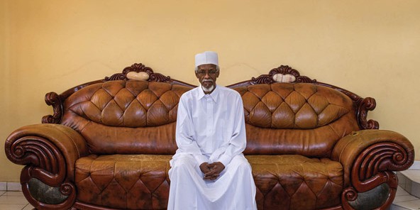 L'ancien chef de l'État tchadien dans sa résidence de N'Djamena (le 22 juin). © Alfredo Caliz pour J.A.