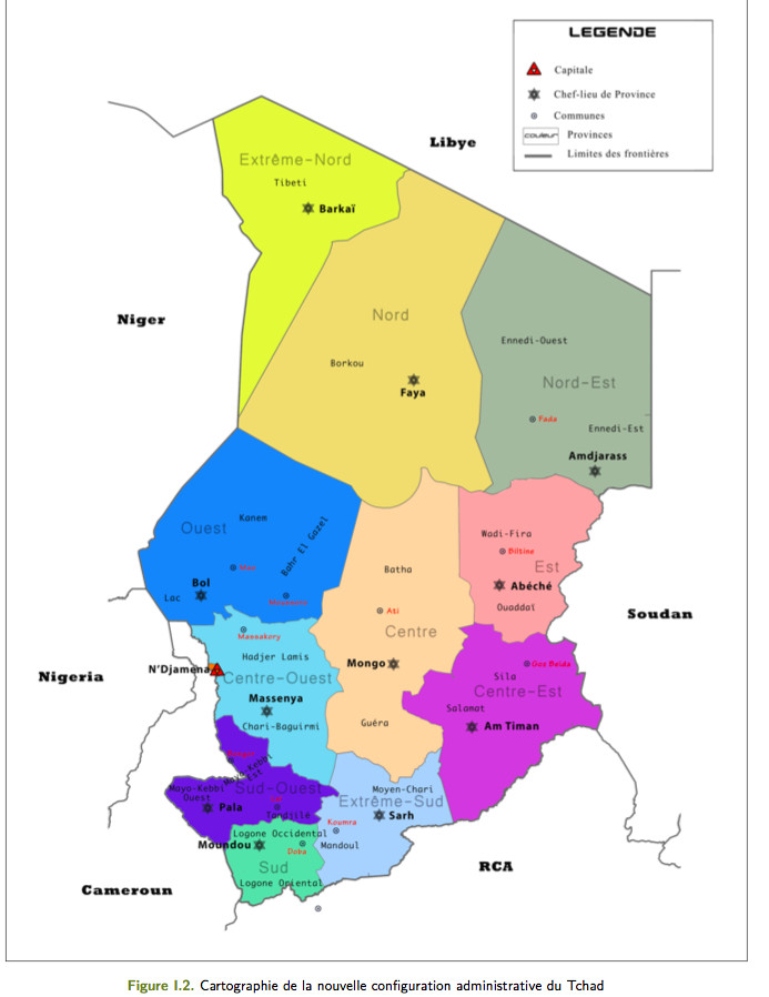 Tchad : Un Etat fortement décentralisé avec 12 provinces (rapport final)