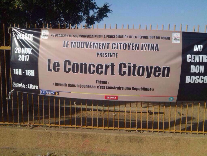 Tchad : Le Mouvement Citoyen Iyina condamne l’interdiction de la tenue de son concert Tchad : Le Mouvement Citoyen Iyina condamne l’interdiction de la tenue de son concert