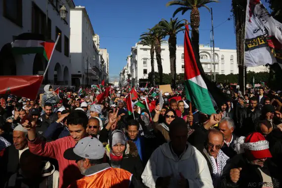 Imposante mobilisation dans les rues de Rabat (Maroc) sur le statut de Jérusalem