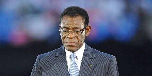 Le président équato-guinéen Teodoro Obiang Nguema Mbasogo, le 12 février 2012 à Libreville, au Gabon © FRANCK FIFE/AFP