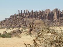 Les montagnes du Tibesti.