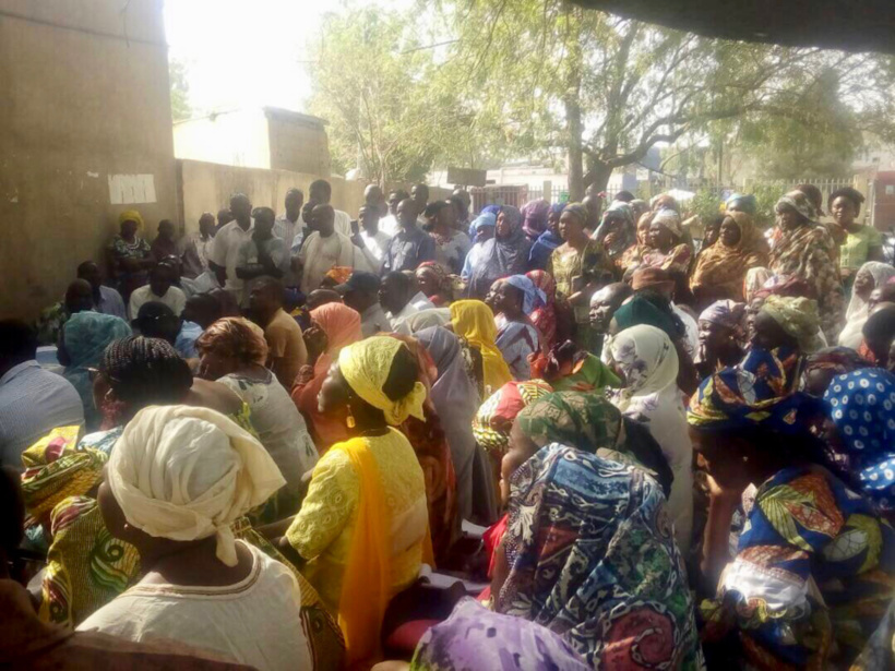 Les femmes de la plateforme syndicale revendicative lors de leur assemblée générale ce jeudi 15 février au Tchad. Alwihda Info/D.W.