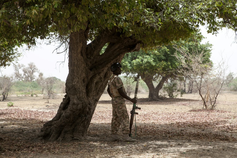 Un soldat nigérian en opération dans le nord-est du pays, près de Damasak, le 25 avril 2017 / © AFP/Archives / Florian PLAUCHEUR