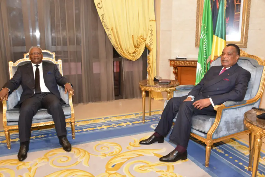 Sassou N'Guesso et Tsaty Mabiala