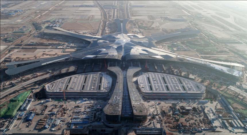 Photo taken shows Beijing’s new airport under construction. (Photo by Lei Sheng from People’s Daily) Photo taken shows Beijing’s new airport under construction. (Photo by Lei Sheng from People’s Daily)