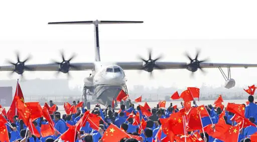 24 December 2017，World’s largest amphibious plane, the AG600, made successful maiden flight in China （from：AVIC, ltd）