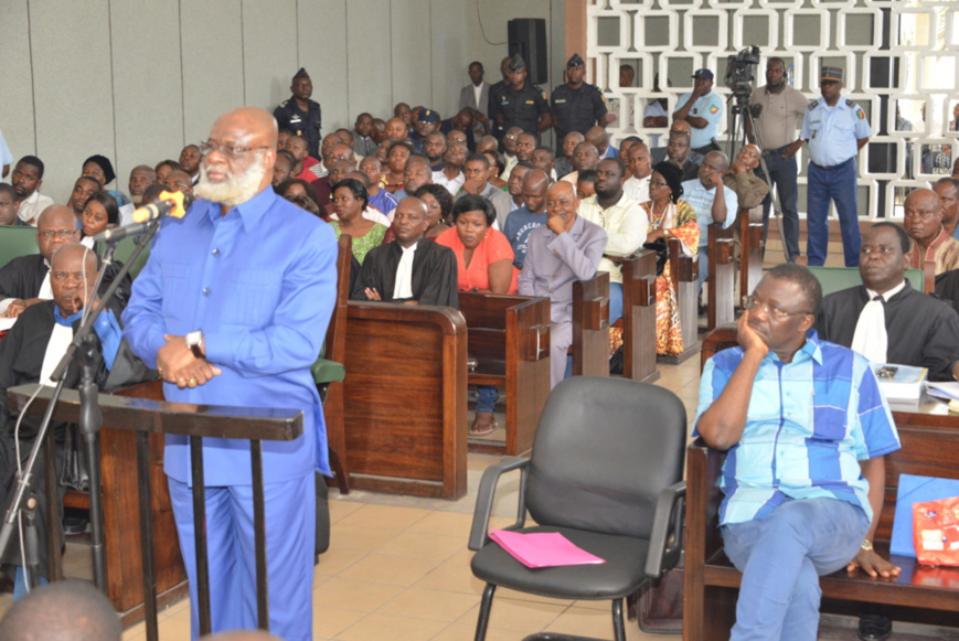 Le général Nianga Ngatsé Mbouala, au cours de sa déposition. Le général Nianga Ngatsé Mbouala, au cours de sa déposition.