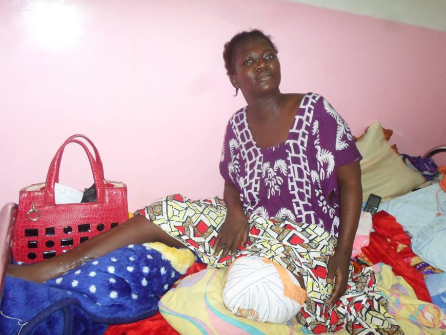 Tchad : Elle perd une jambe dans les attentats en secourant les blessés. Crédit photo : Tchad Baladia/Facebook Tchad : Elle perd une jambe dans les attentats en secourant les blessés. Crédit photo : Tchad Baladia/Facebook