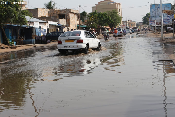 Des inondations à Lomé en février 2018. Crédits photo : aLome