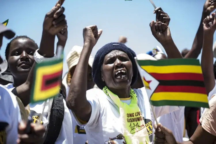 Supporters attend the Zimbabwe ruling party Zimbabwe African National Union-Patriotic Front (Zanu PF) youth interface rally in Bulawayo on November 4, 2017.  Image: ZINYANGE AUNTONY / AFP