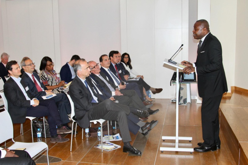 Léon Juste Ibombo, au cours de son exposé