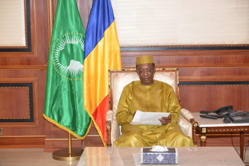 Idriss Déby au Palais présidentiel, le 4 septembre 2017.