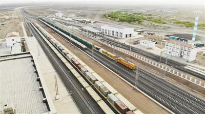 Photo shows a full view of Djibouti’s Nagad train station along the Addis Ababa–Djibouti railway. (Photo by Lv Qiang from People’s Daily)