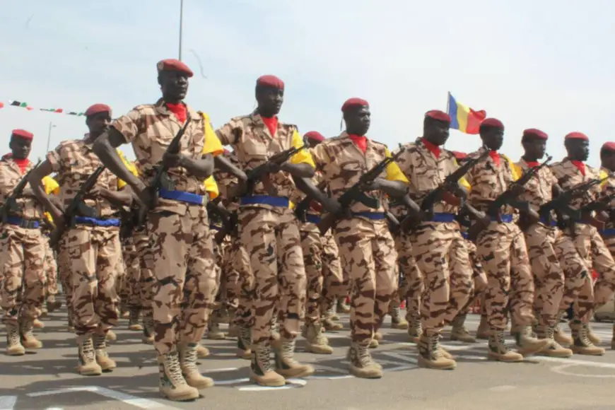 Des militaires tchadiens lors d'un défilé à la Place de la Nation à N'Djamena. Alwihda Info/Archives
