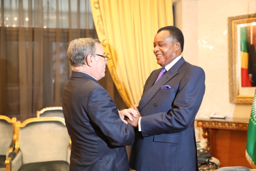 Denis Sassou N'Guesso et Manuel Serrano Acosta. Denis Sassou N'Guesso et Manuel Serrano Acosta.