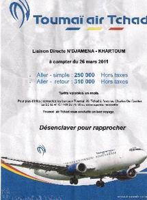 Air Toumai assure la liaison N'djamena - Khartoum Air Toumai assure la liaison N'djamena - Khartoum
