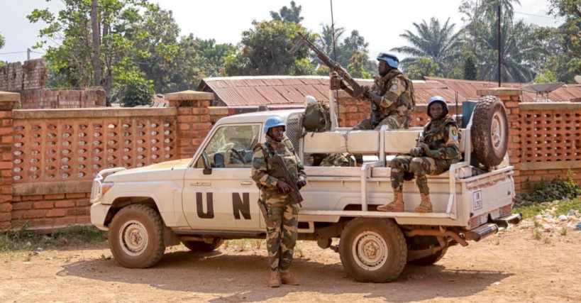 Un véhicule de la MINUSCA en Centrafrique. © DR Un véhicule de la MINUSCA en Centrafrique. © DR
