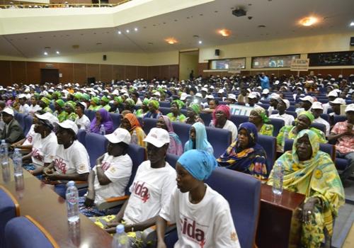La Journée mondiale de lutte contre le Sida a été célébrée ce dimanche 2 décembre au Palais du 15 janvier 2018, à N'Djamena. © DR La Journée mondiale de lutte contre le Sida a été célébrée ce dimanche 2 décembre au Palais du 15 janvier 2018, à N'Djamena. © DR