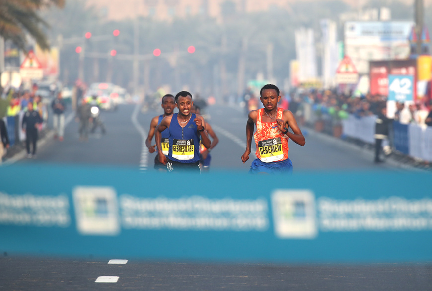 Last year’s close finish in the Standard Chartered Dubai Marathon helped take the event to the top of the IAAF Marathon Performance Rankings. Last year’s close finish in the Standard Chartered Dubai Marathon helped take the event to the top of the IAAF Marathon Performance Rankings.