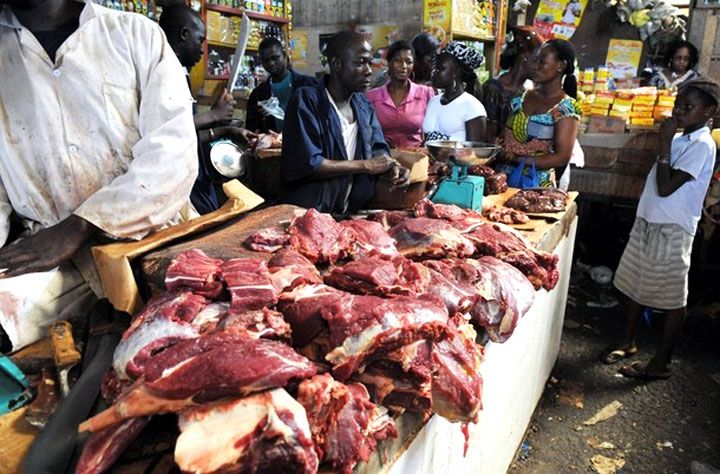 De la viande dans un marché. © DR De la viande dans un marché. © DR